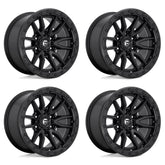 Image of (4) 17x9 Fuel Rebel 6 Matte Black Wheels 6X135 +1MM Offset For 04+ Ford F-150